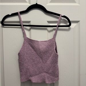 Women's Pink/Purple Knit Tank Top